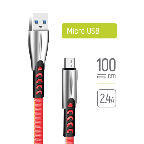 Кабель USB MicroUSB ColorWay CW-CBUM011-RD 2,4A 1м червоний Житомир