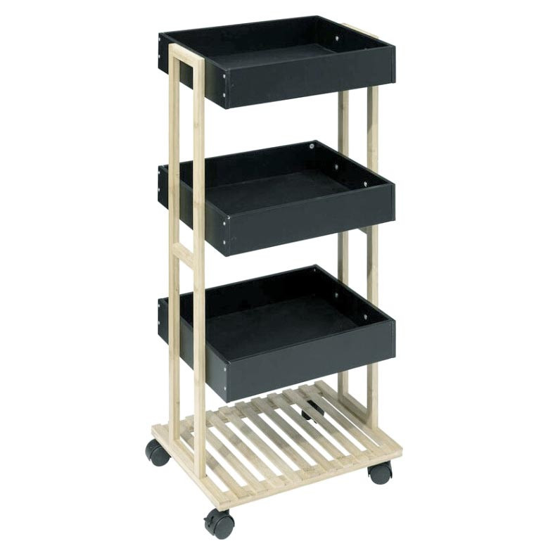 Етажерка для ванної на коліщатах "Павіліон" бланже-венге Миколаїв - фото 1