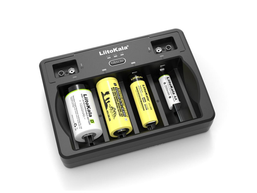 Універсальний зарядний пристрій Liitokala Lii-D4 на 4 канали (Li-ion, NiMH + NiCD + крона) Type-C Вінниця - фото 6