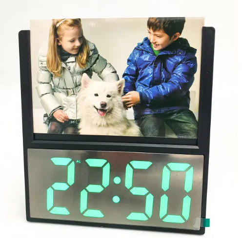 Электронные часы DS-6608 с фоторамкой и будильником – настольные часы 2 в 1 с LED-дисплеем Одесса - изображение 4
