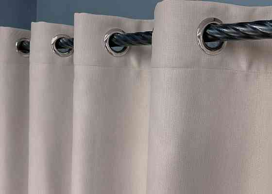 Комплект штор на люверсах VR-Textil Блэкаут двусторонний Scandi № 1901ш Светло-бежевый 150х250 см 2 шт (37-0309) Киев