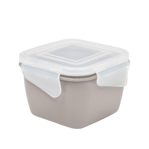 Контейнер універсальний 0,45л квадратний какао/прозорий Фієста Алеана Житомир - фото 1