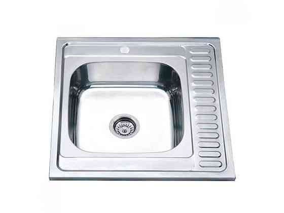 Мийка накладна 600x600x180мм Z6060R-08-180E (SATIN) ТМ ZERIX Київ