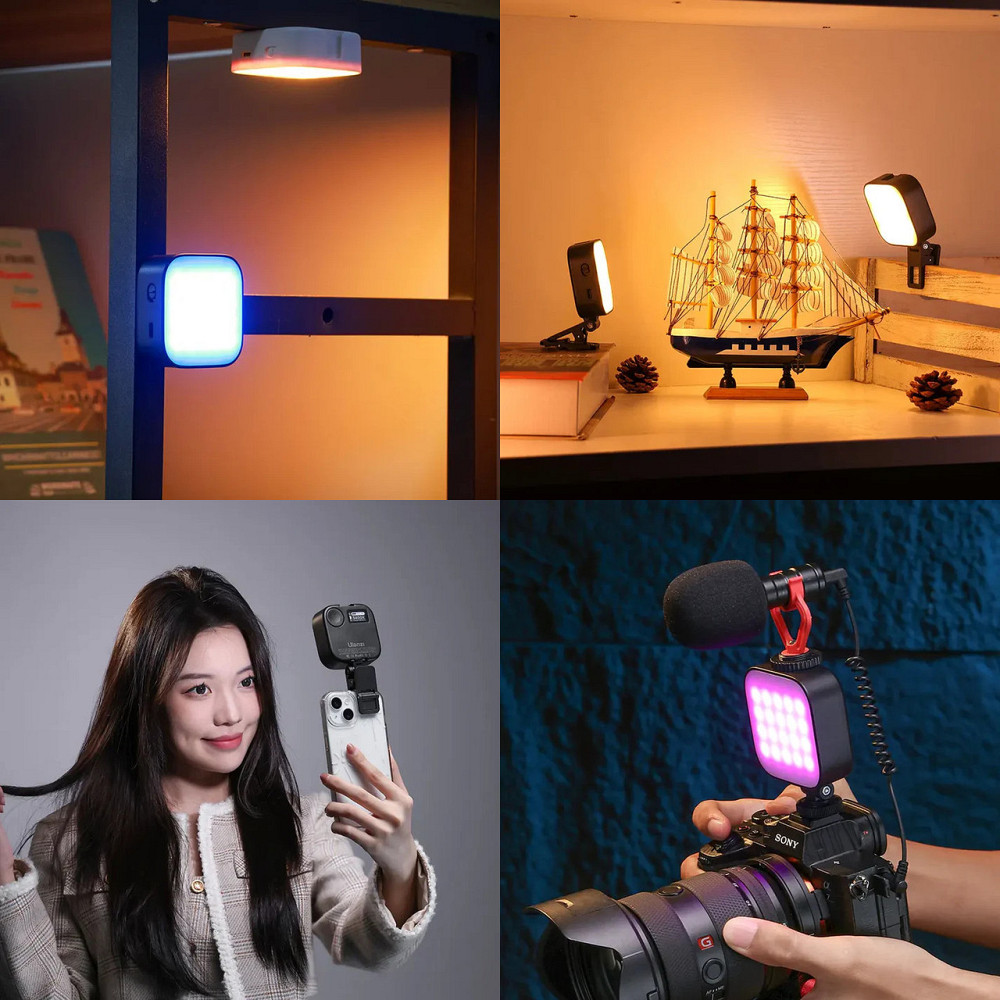 Накамерне світло для телефону прищіпка магніт 2500-9000К 60LED CRI 95 Ulanzi U60 RGB Київ - фото 4