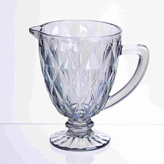 Глечик для напоїв Diamond Blue скляний 1 літр HP-19-273 глек для лимонаду газованки лимонадник прозорий Коломия