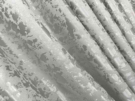 Комплект штор VR-Textil Лен Мрамор 100х270 2шт и Тюль 300х270 1263ш-1675т Светло-серый с белым 71-168/1 Киев
