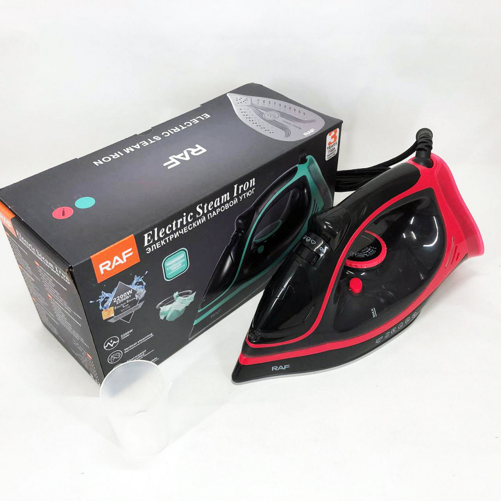 Праска парова RAF R.1250 з керамічною підошвою та функцією самоочищення 2200 Вт. EO-457 Колір: червоний Київ - фото 1
