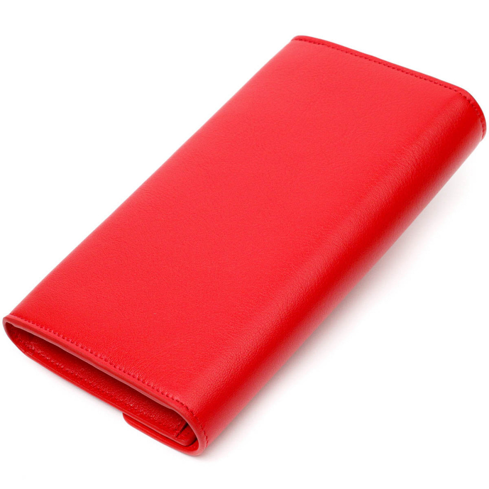 Чудове містке портмоне для жінок з натуральної шкіри Червоний (Tony Bellucci) Київ - фото 6