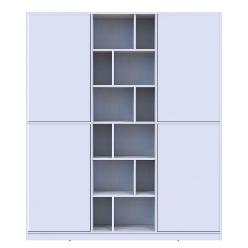 Шафа для одягу з відкритими полицями Doros Морган 180х38,5х210 см Білий (DRS-011219) Дніпро - фото 2