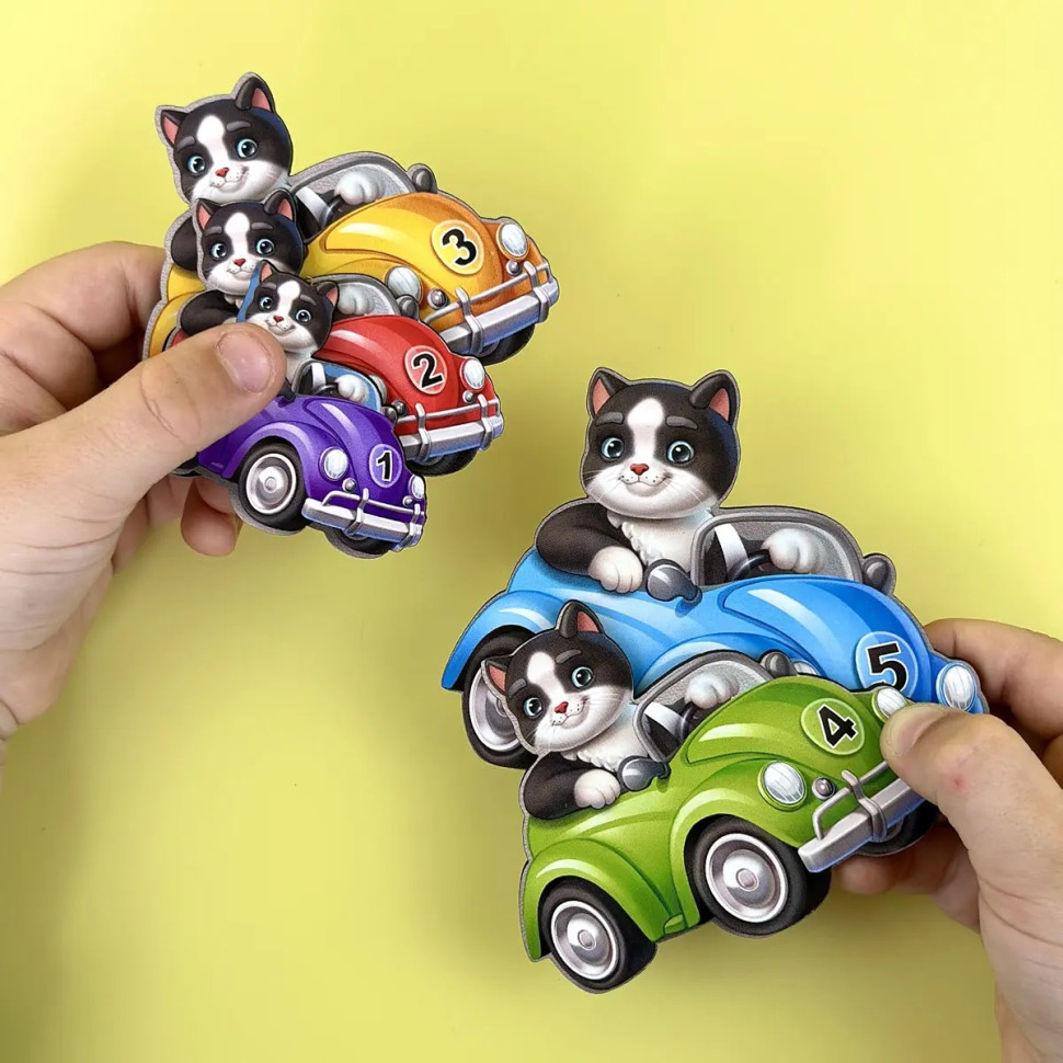 Дерев'яний дитячий сортер "Гонщики більше - менше" (ПСД298) PSD298 Вінниця - фото 4