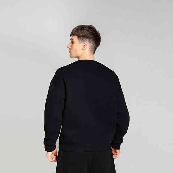 Свитшот Slavni оверсайз мужской черный, Свитшот Slavni Ample тринитка начес черный Киев