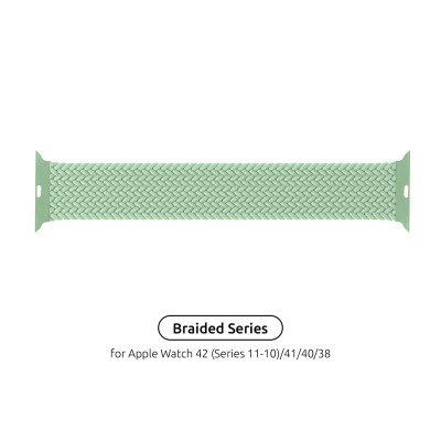 Ремешок для смарт-часов Armorstandart Braided Solo Loop для Apple Watch 42 (Series 11-10)/41/40/38 Mint Size 6 (144 mm) (ARM64902) Винница - изображение 1