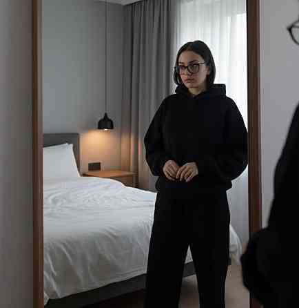 Унисекс худи оверсайз кроя с принтом поцелуи турецкая Тринитка на флисе Черный Одесса