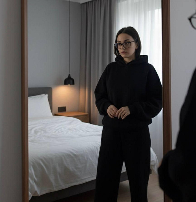 Унісекс худі оверсайз крою з принтом поцілунки турецька Тринитка на флісі Чорний Одеса - фото 3