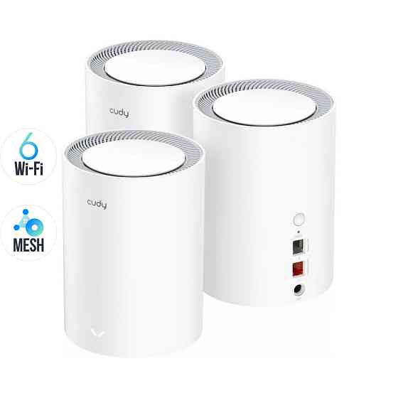 Маршрутизатор Wi-Fi Mesh-система WiFi 6 2.5G Cudy M3000 дводіапазонний AX3000 (3-Pack) Білий Вінниця