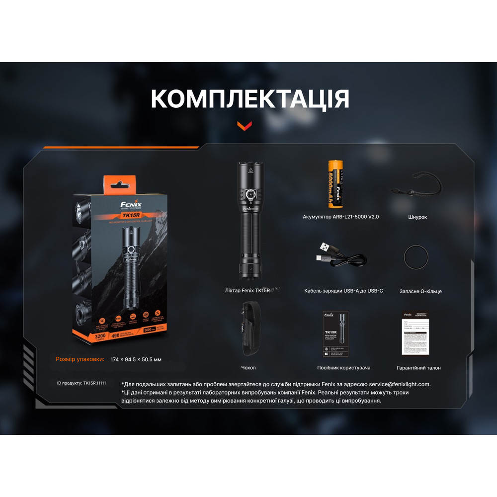 Ліхтар тактичний Fenix TK15R Киев - изображение 18
