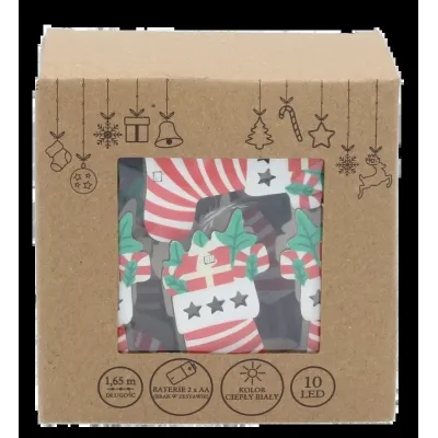 Гирлянда Chomik Носок новогодний 1.65 м 10 LED Теплый белый (5900779854093) Винница - изображение 7