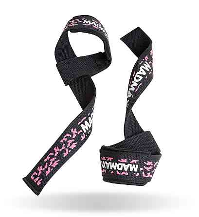 Лямки для тяги MadMax Camo Power Wrist Straps Camo/Pink Каменское