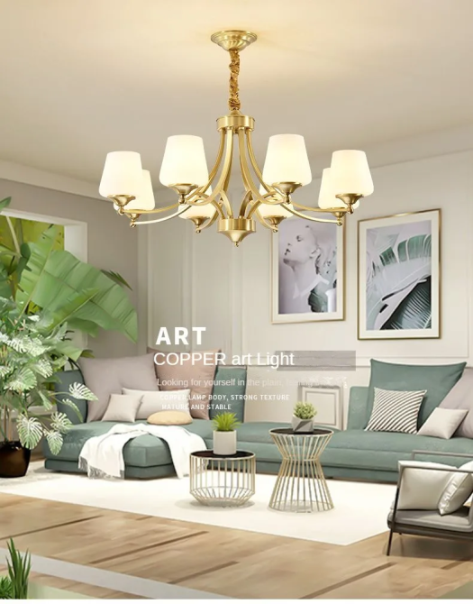 Светодиодная люстра Звон 5027 (Золотая) 8 плафонов Киев - изображение 3