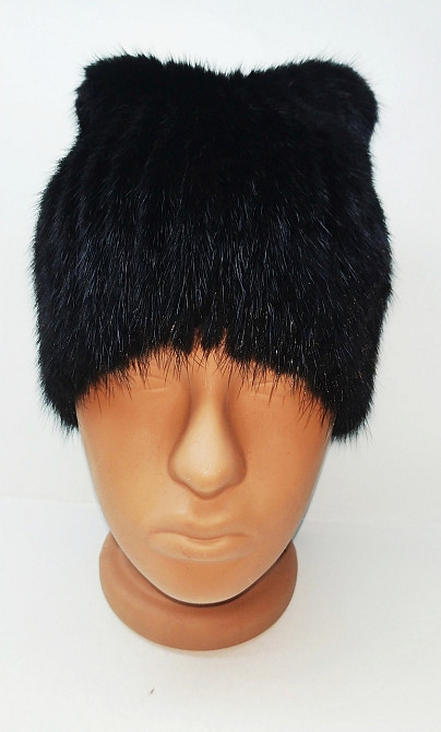 Шапка хутряна жіноча Ніколь Чорний Харків - фото 2