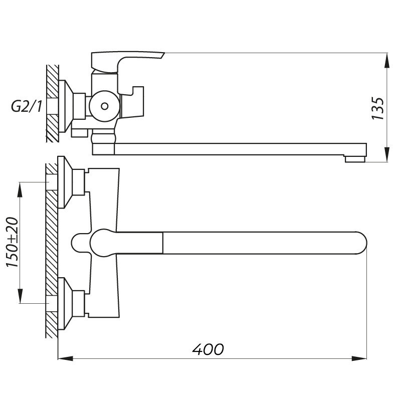 Змішувач для ванни Zerix FAB-7   ( ZX3054 ) 38977 Харків - фото 2