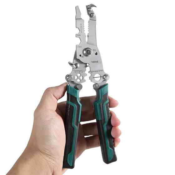 Багатофункціональні кліщі для зняття ізоляції 18в1 / Складні кліщі для зачищення та обтиску проводів Київ