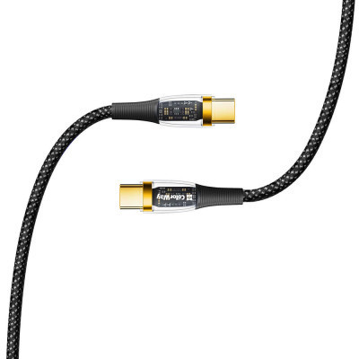 Дата кабель USB-C to USB-C 1.2m 5A 100W transparent head ColorWay (CW-CBPDCC053-BK) Винница - изображение 4