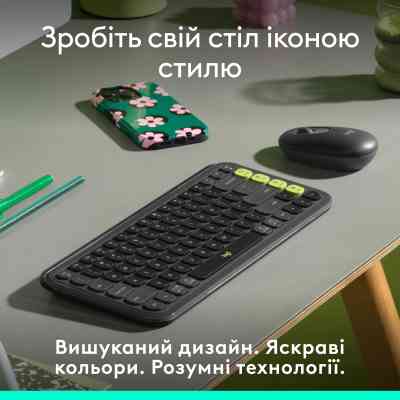 Клавиатура Logitech POP Icon Keys Bluetooth UA Graphite (920-013157) Винница