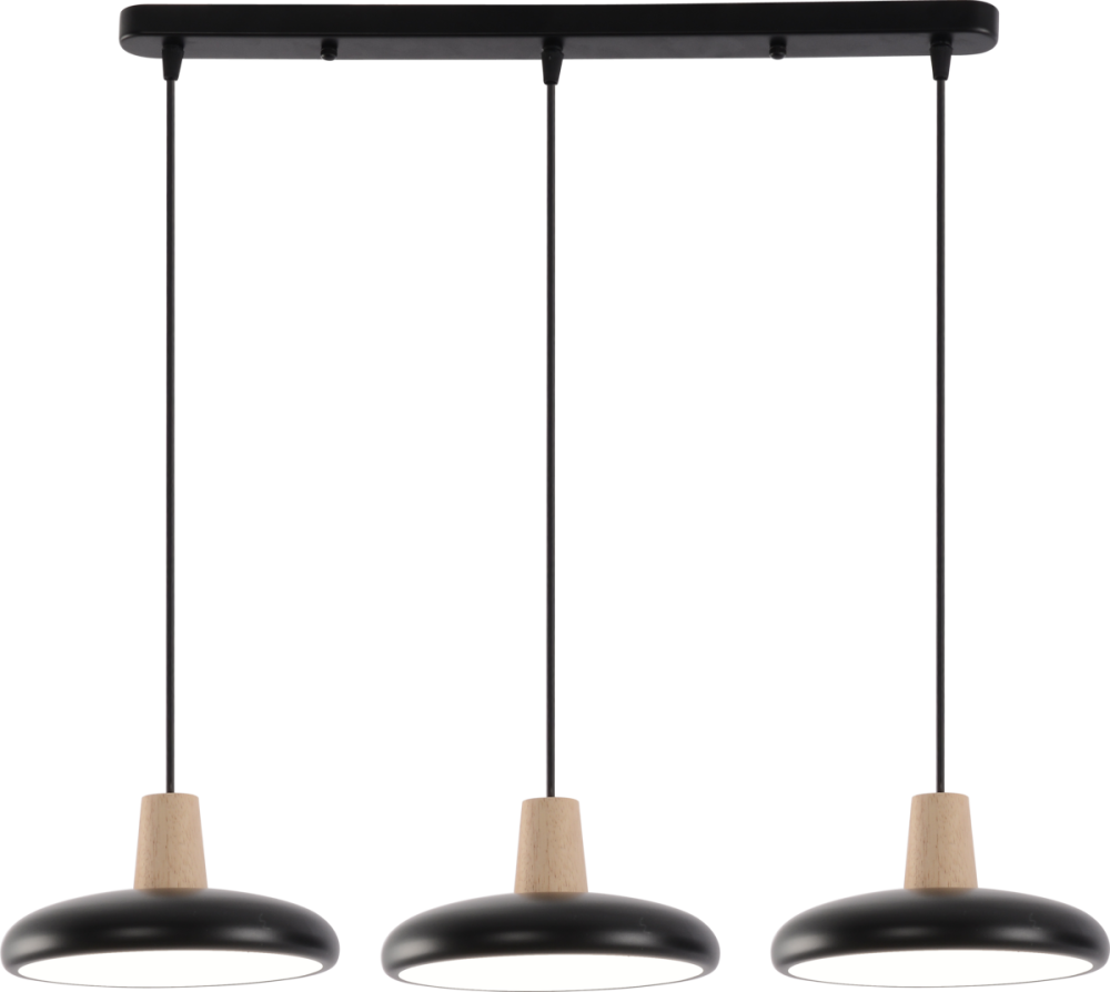 VALESO Підвісна люстра -3 чорний + дерево Київ - фото 3