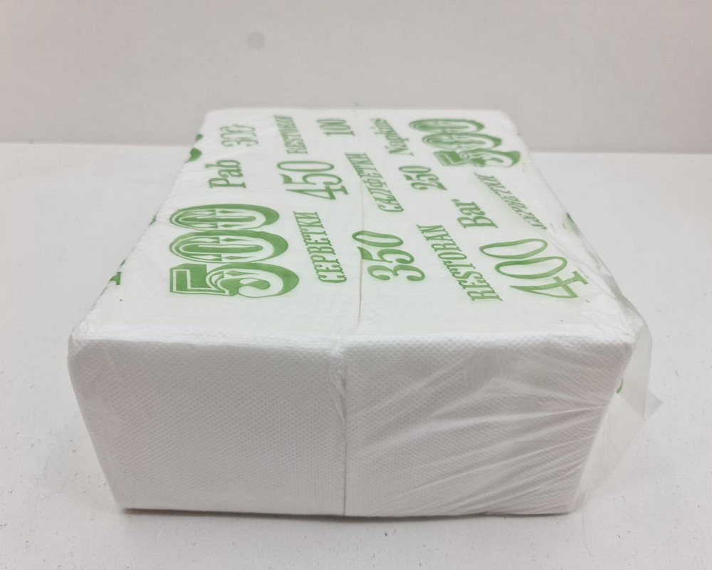 Серветка паперова 400лист Фуршет біла (ЗЕЛЕНА) (1 пачка) Харків - фото 3