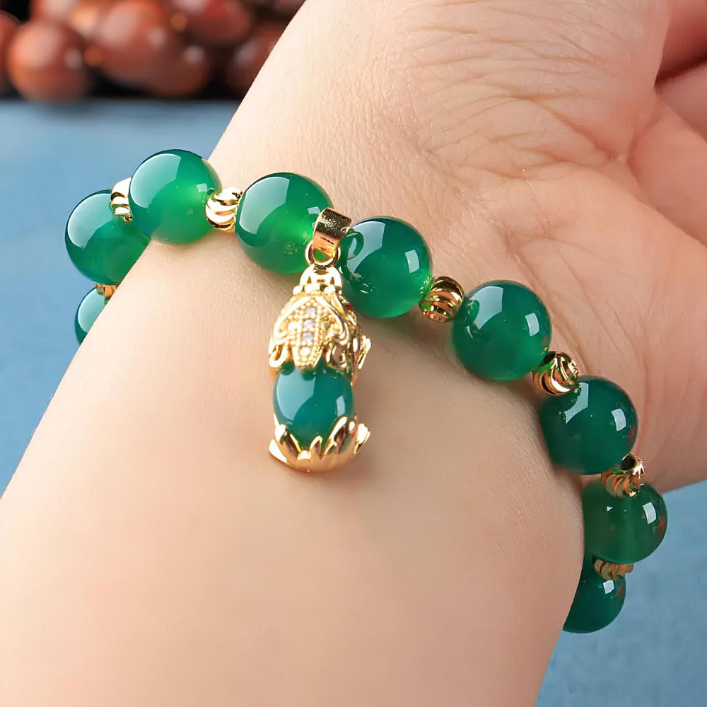 Браслет із зеленого нефриту RESTEQ — стильний аксесуар з натуральним каменем для внутрішньої гармонії, впевненості та захисту Київ - фото 7