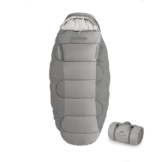 Спальный мешок Naturehike PS300 NH20MSD03 Правый (95х230см) Серый Винница - изображение 1