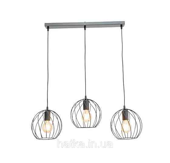 Подвесной светильник на три плафона VALESO TY406-3 Лофт черный E27 Киев
