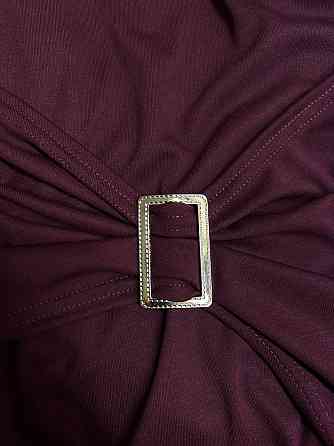 Жіноче елегантне романтичне максіплаття гольф із плічками та розрізом на ніжці Марсал, 46/48 Одеса