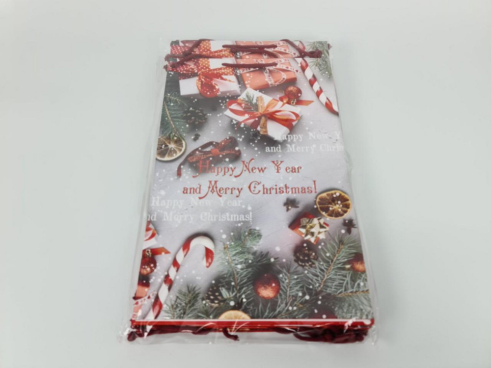 Большой бумажные пакет вертикальный 25/37/8 новогодний -001 (12 шт) Харьков - изображение 2