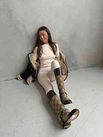 Жіночий повсякденний теплий термокостюм масло з утепленням Беж Одеса