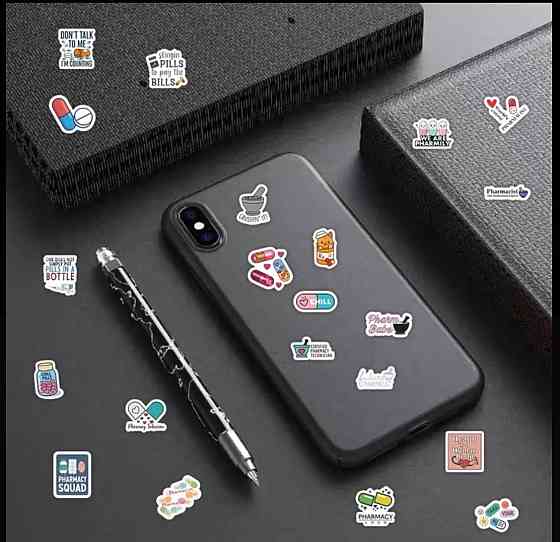 Набор веселых наклеек для фармацевта, 50 шт Киев