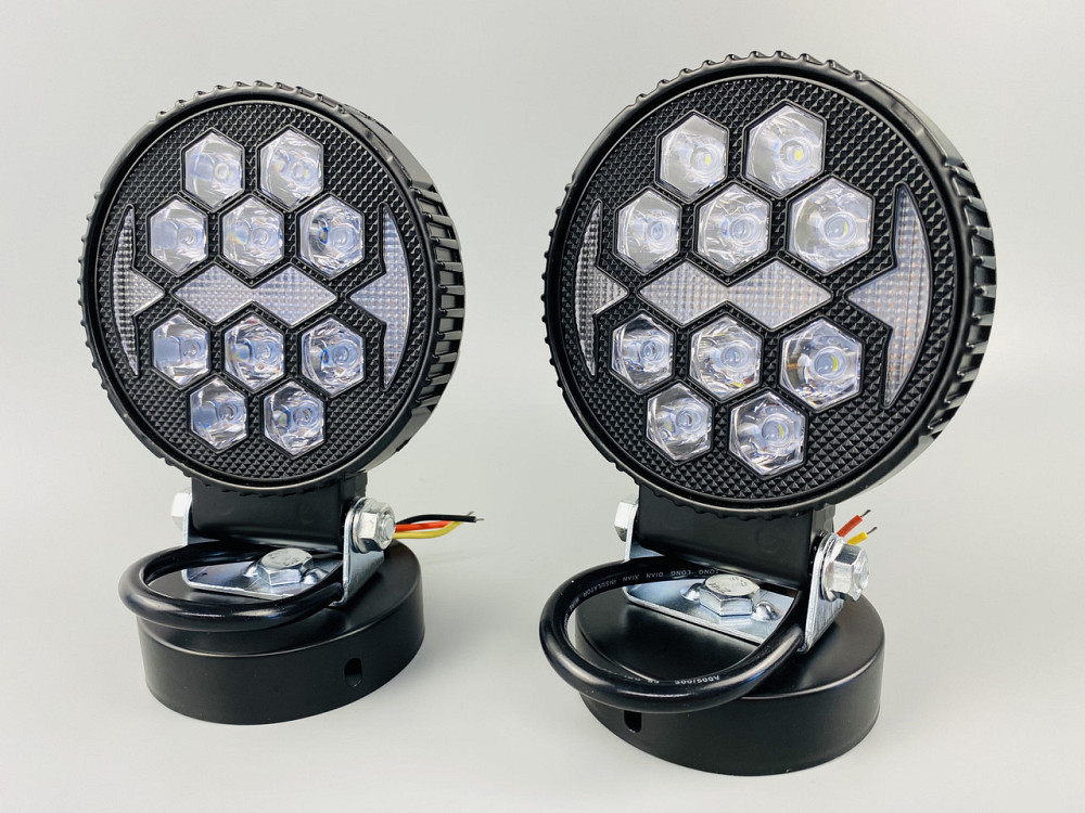 Фара LED кругла 14led chip 9-80V алюмінієвий корпус, кріплення, повітряний клапан Мукачево - фото 4