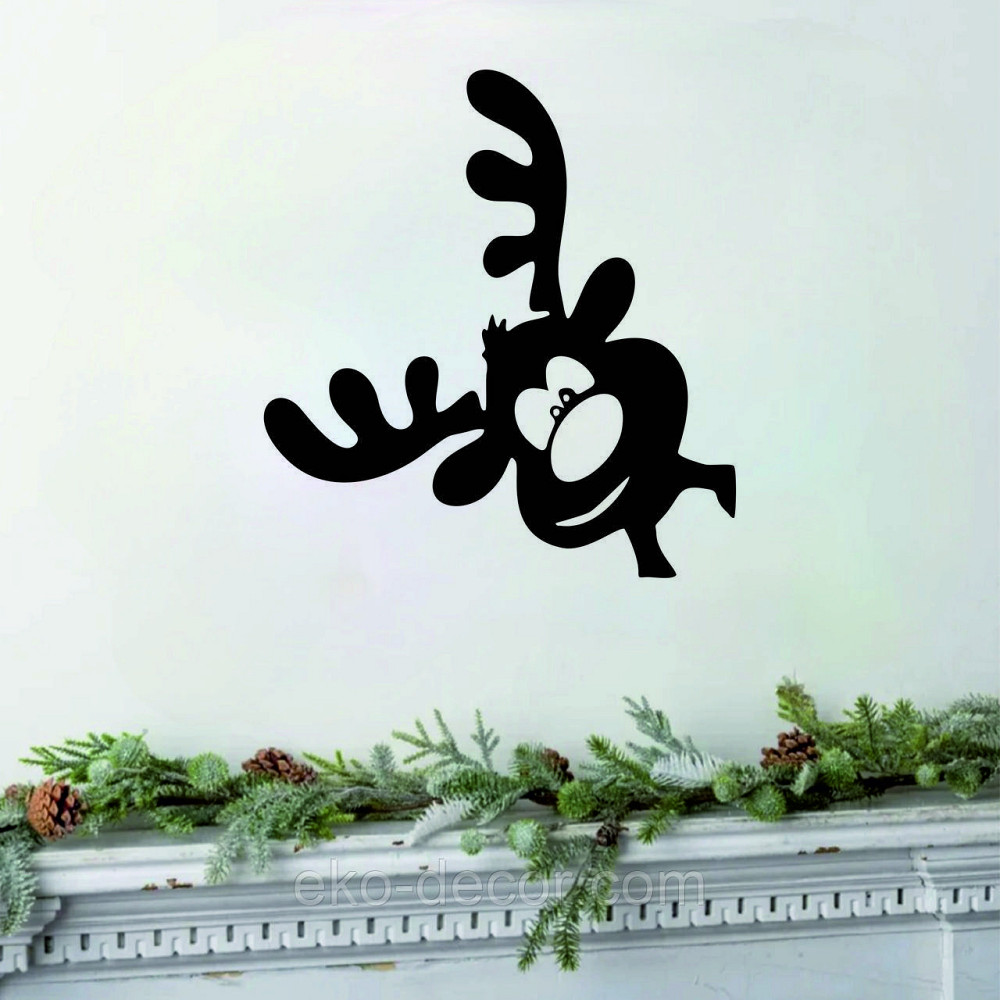 Декоративное настенное Панно «Олень», Декор на стену 90*90 см, Черный Киев - изображение 5