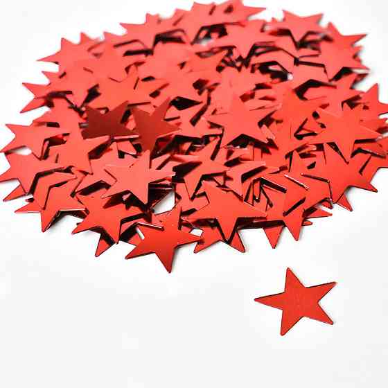 Конфетти Звездочки праздничные жесткие 15 г 1 см красный Киев