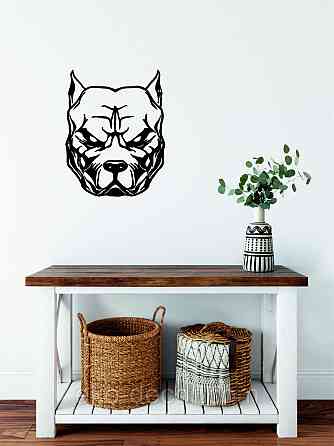 Декоративне настінне Панно «Собака», Декор на стіну 70*55 см, Чорний Київ