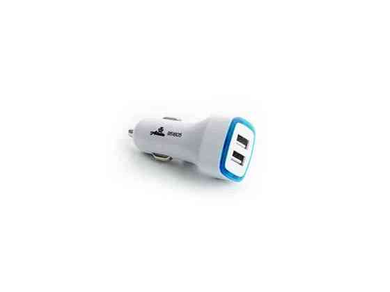 Зарядное устройство 12V Автомобильное 2 USB (24V - 5V 2,1A) квадрат, белый ТМ 12 Atelie Киев