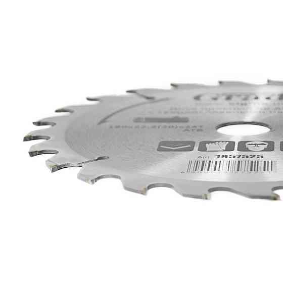 Диск пильный по дереву с твердосплавными напайками Ø180×22.2 (20)×24Т, 8000об/мин GRAD (1957525) Ровно