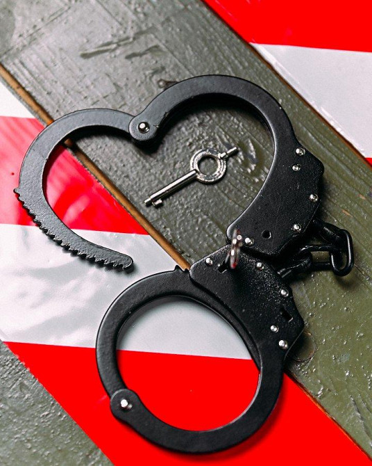 Справжні сталеві наручники для поліції Чорні ПП7556 Одеса - фото 2