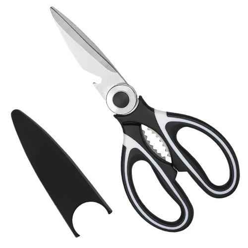 Кухонные ножницы 4в1 из нержавейки, для мяса и рыбы, с открывалкой и орехоколом Киев - изображение 2