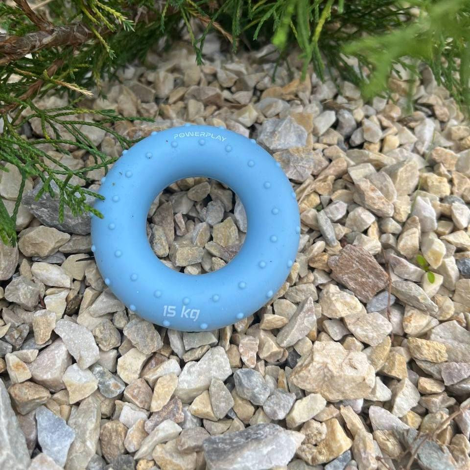 Еспандер кистьовий силіконовий PowerPlay PP-4338 Hand Grip Light 15 кг. Блакитний Каменское - изображение 9