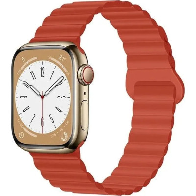 Ремешок для смарт-часов Drobak Silicone Magnetic Link для Apple Watch All Series 38/40/41mm Orange red (898918) Винница - изображение 1
