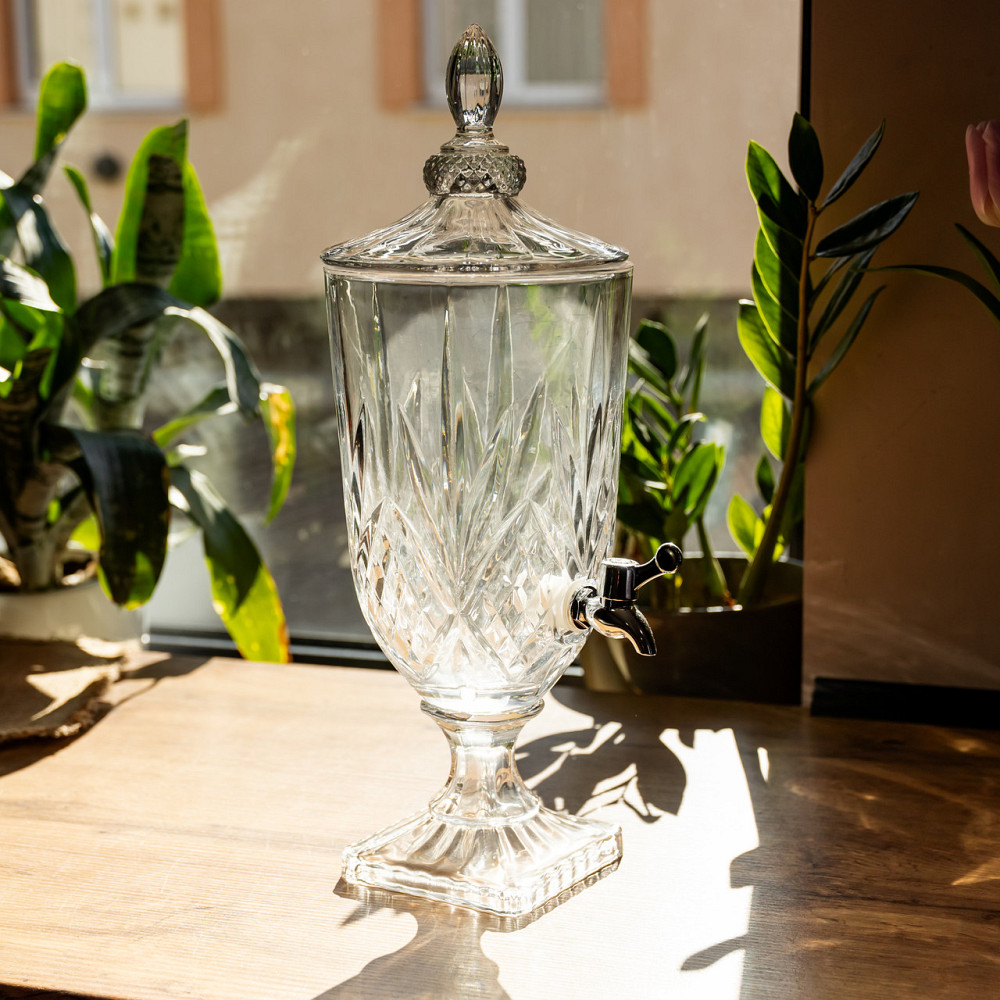 Лимонадниця з краном скляна 3 л диспенсер для напоїв лимонадник із краном HP-19-296 Коломыя - изображение 4