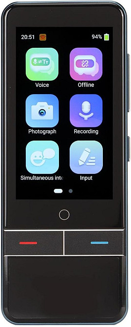 Портативний перекладач Jectse F6 з підтримкою 139 мов, сенсорним екраном, AI переклад, голосовий і фото переклад Київ - фото 2