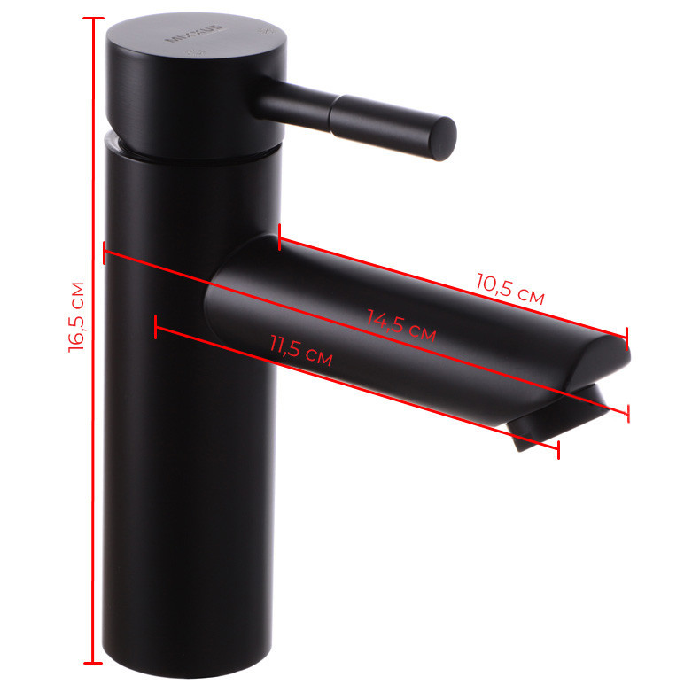 Смеситель для умывальника Mixxus SUS-001-A черный (из нерж. стали) (MI2802) Киев - изображение 2